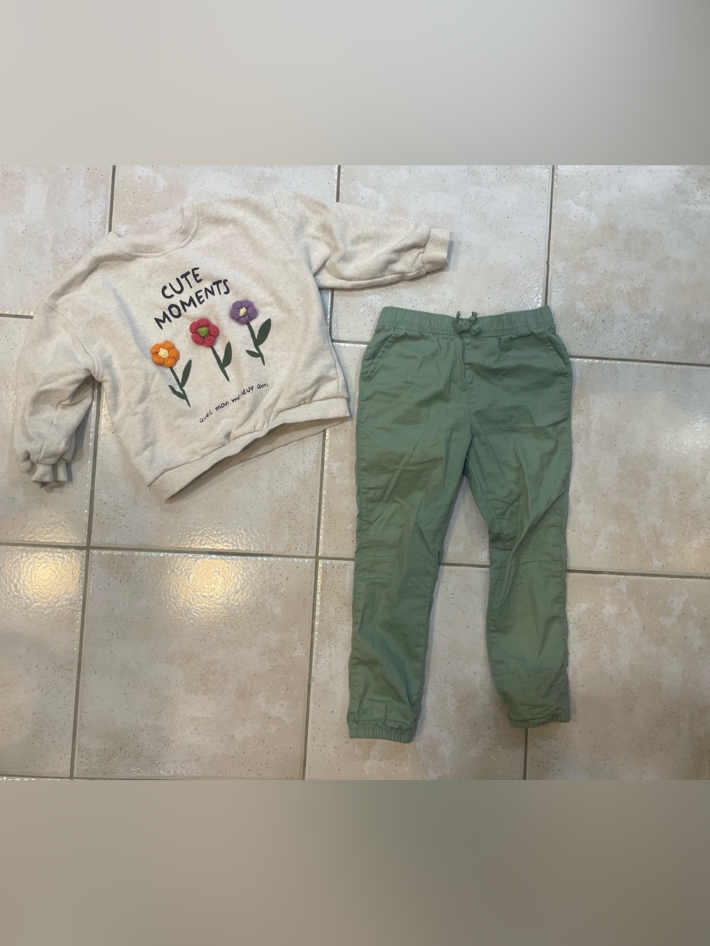 Zara Kids Olive Green Jogger Pants